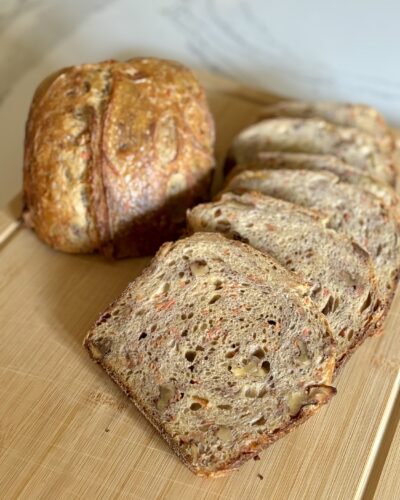 Honey Carrot Walnut Sourdough
